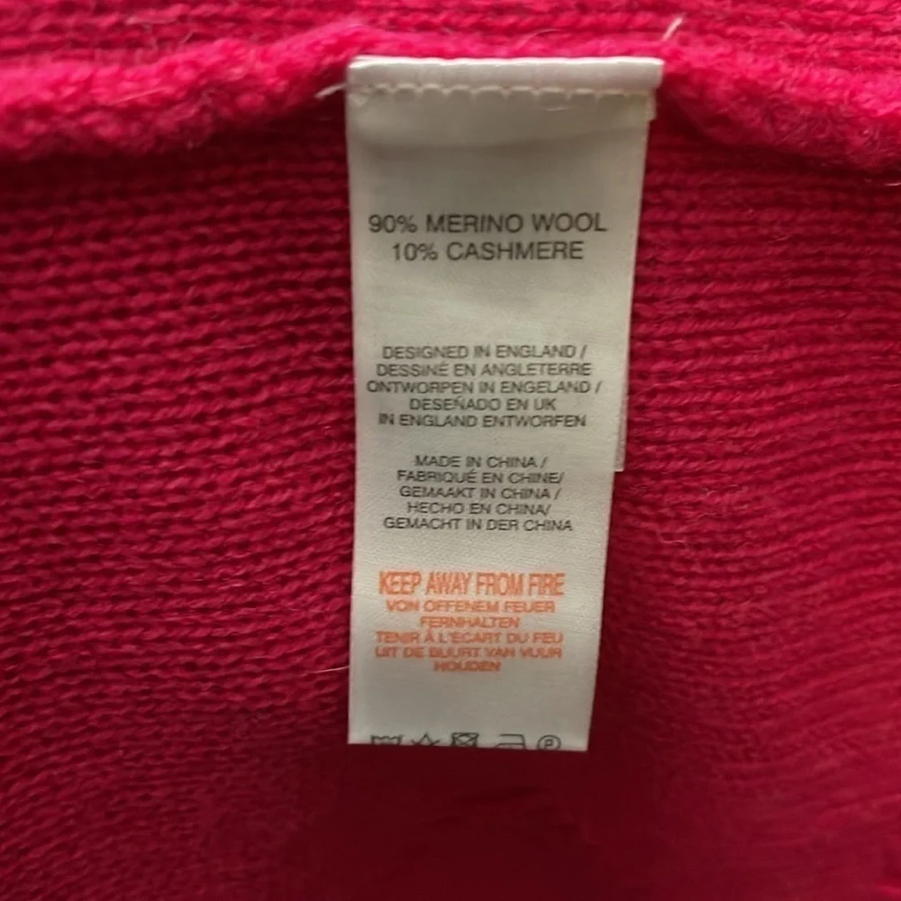 Scott & Scott London Wool & Cashmere Blend Sweater Hot pink Large